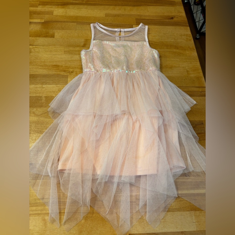 Pink Sleeveless sparkle Kids Dress - size 6